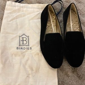 NEVER WORN Black Velvet Birdies “Starling”  Shoes